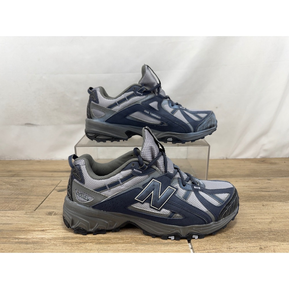 New Balance 411 All Terrain Mens Grey Navy Trail Running  MT411GB Size 10 4E